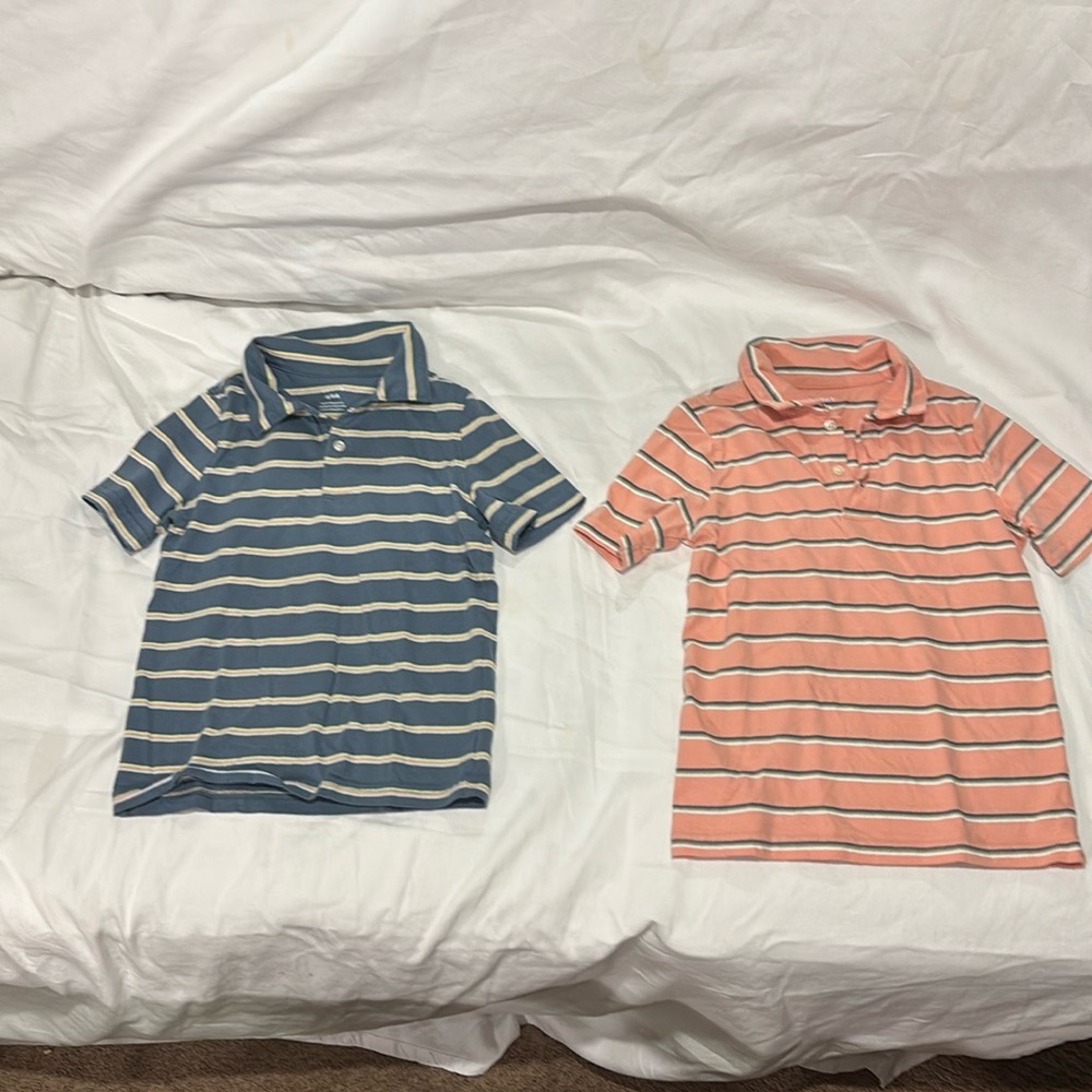 Polo Shirts - Blue and Pink SET of 2!